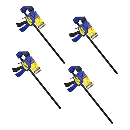 Kit 04 Grampo Rápido Marceneiro Quick-grip Irwin 12 30cm