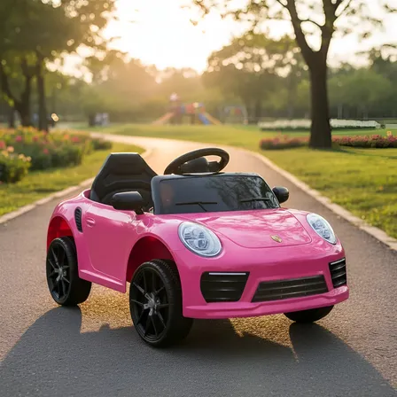 Carro Carrinho Eletrico De Passeio Infantil Com Luz E Som Cor Rosa Voltagem Do Carregador 127/220v