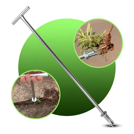 Removedor De Erva Daninha Arrancador De Inço Extrator De Matos Pragas Mato Tiririca Remove Elimina Inços Em Pé 73cm Metal Reforçado Protetor De Jardim Ferramenta De Jardinagem Killrex