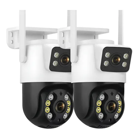 Kit 2 Camera Segurança A31 Icsee Prova D'agua Lente Dupla Cor Branco/preto Estary Shop