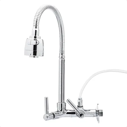 Torneira Gourmet Com Adaptador Saída Para Filtro Ou Purificador Abs 2 Modos De Jato Acionamento 1/4 De Volta Dazie Metais