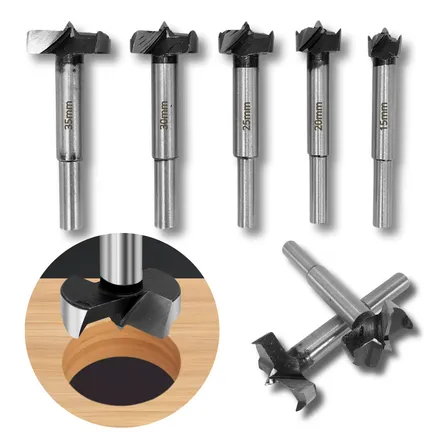 Kit Brocas Forstner Madeira Cietec 15-35mm 5 Peças Aço