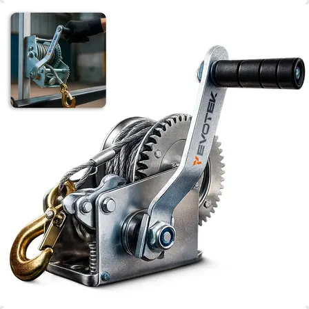 Guincho Catraca Manual Arraste 360kg 8m Cabo De Aço Reboque
