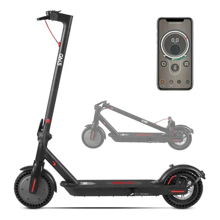 Gm5 P1 Patinete Elétrico Adulto 400 W De Potência Máxima, Velocidade Máxima De 25 Km/h, Autonomia De 22 Km Com Uma Carga Completa, Scooter Eletrica Com Aplicativo Bluetooth Preto