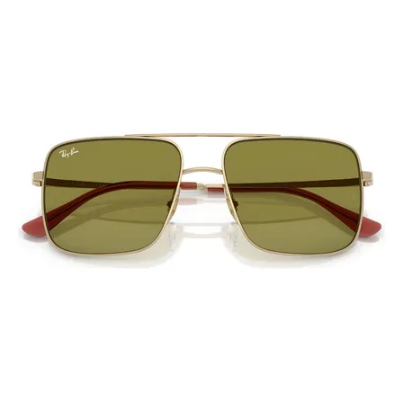 Ray Ban Oculos Solar Ari Cor Pale Gold Armação Pale Gold Haste Pale Gold Lente Green Desenho Cor Sólida