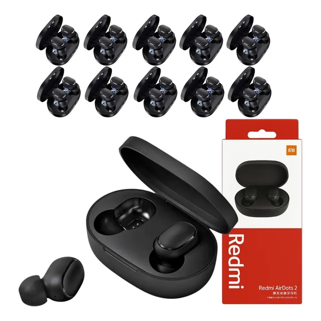 Kit Atacado 10 Fones De Ouvido A6s Sem Fio Bluetooth 5.1 Tws Cor Preto