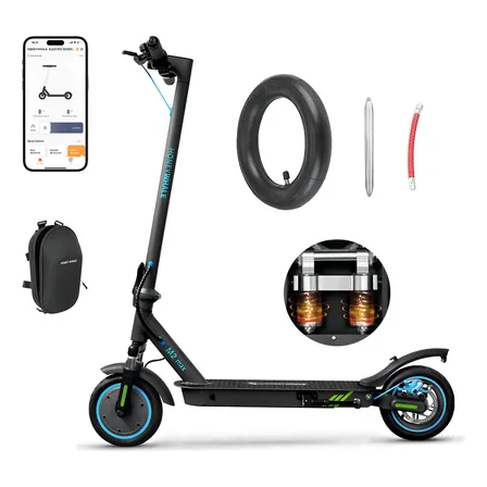 HONEYWHALE M2 MAX Patinete Elétrico Adulto, 500W Scooter Eletrica com Sistema de Suspensão Dupla, Velocidade Máxima de 32KM/H, Autonomia de 22KM, Patinete Juvenil Dobrável com Aplicativo Bluetooth