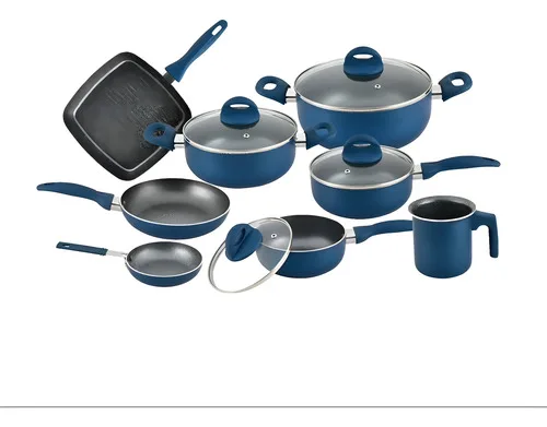 Jogo De Panelas 8 Pecas Ibiza Blue Casambiente, Ceramica, Antiaderente