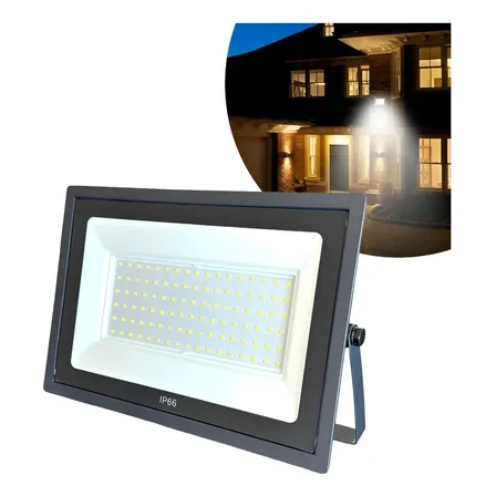 Refletor Sid Lh 2000w Smd Holofote Prova Dagua 6500k Ip66 Bivolt Cor Da Carcaça Preto Cor Da Luz Branco-frio 110v/220v