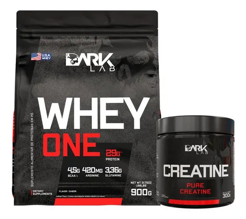 Whey One 900g Chocolate + Creatina 300g Dark Lab