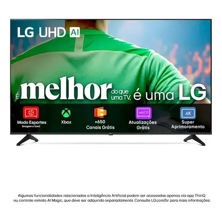 Smart Tv 4k 65 LG Uhd 65ua75 Processador 7 Ai Ger8 4k Super Upscaling Google Cast Alexa Integrado Controle Remoto Padrão Webos 25