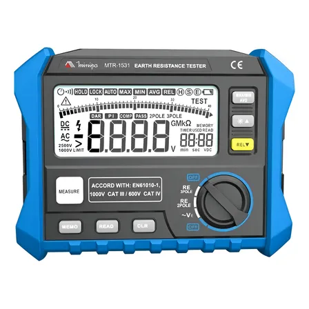 Terrômetro Digital Minipa MTR-1531 2 Polos 3 Polos Medidor Aterramento