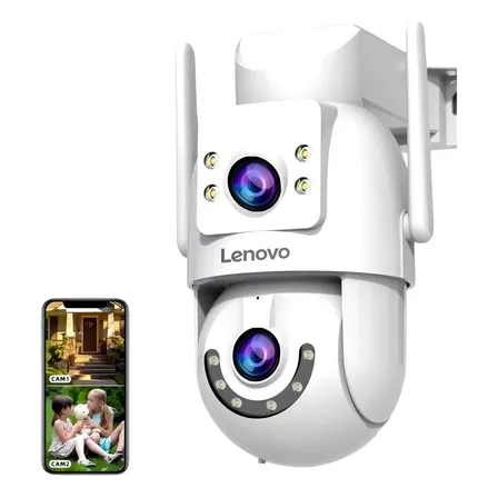 Camera Lenovo Dual Lens Full Hd Wifi 5g + Micro Sd 64gb Cor Branco