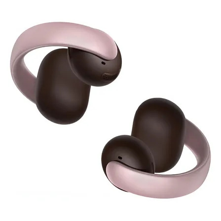 Fone de Ouvido Aberto Clip-On soundcore da Anker AeroClip, Fone Bluetooth 5.4 Som Hi-Res Grave Potente 4 Mics IA, Esportivo Gamer Corrida, Bateria 32h à Prova de Suor IP55, Rosa