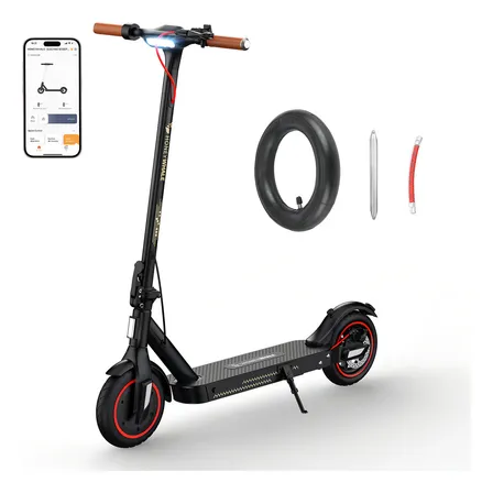 HONEYWHALE E9T Patinete Eletrico Adulto, 500W Scooter Eletrica, 32KM/H Velocidade Máxima, 22KM Autonomia, Patinete Juvenil Dobrável com Aplicativo Bluetooth, Suspensão traseira com molas Preto