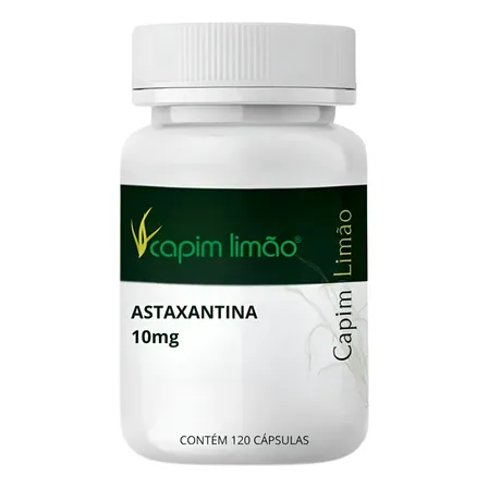 Astaxantina 10mg 120 Cápsulas Sabor Sem Sabor