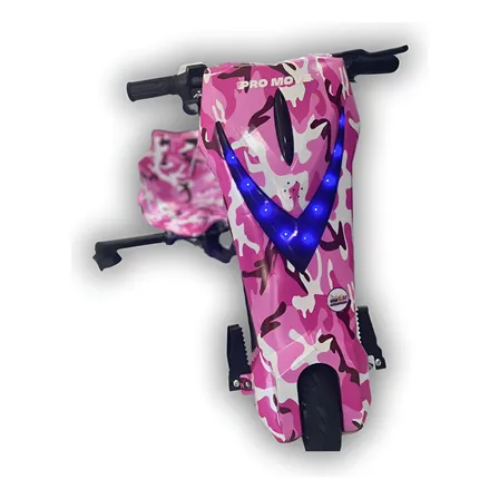 Triciclo Drift Elétrico Infantil Rosa Camuflado 350w 36v
