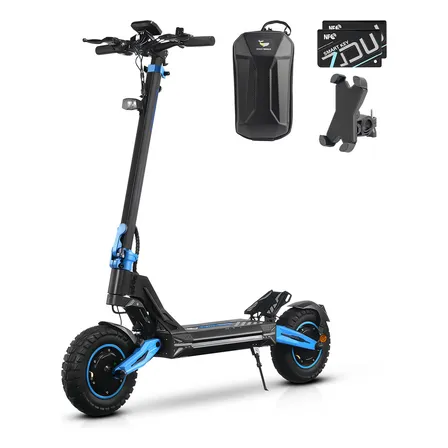Honeywhale G4 Max Patinete Eletrico Adulto, 1640w*2-72km/h-70km-150kg, Scooter Eletrica Motor-velocidade-autonomia-carga, Patinete Juvenil Dobrável Com Cartão Nfc, Honey Whale Preto-azul