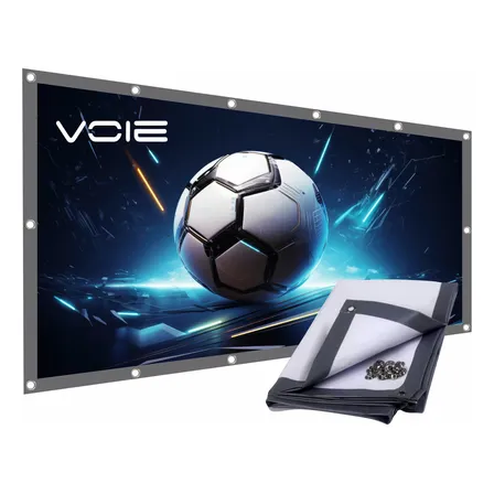 Tela De Projeção Voie 150 Polegadas Cinema Igreja Palestras Lonil Premium Alta Definição Hd Fulhd Datashows Projetores 1080p Telão