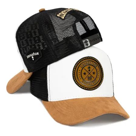 Boné Country Branco Trucker Simprão Farm Aba Curva Tamanho Un