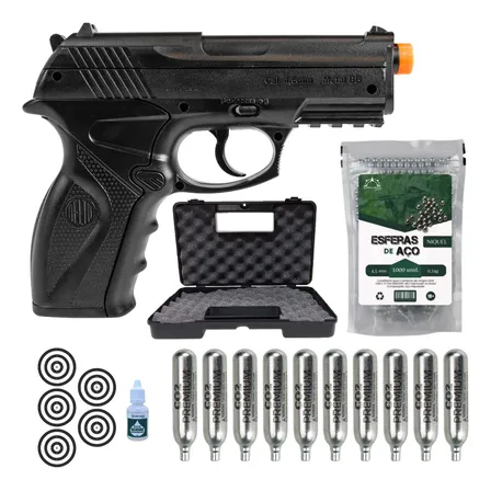 Pistola Pressão Delta Rossi C11/ R11 Esfera Aço 4.5 10 Co2 Maleta