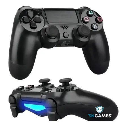 Controle Compatível Ps4 Pc Bluetooth Touch Tv Gamer Preto Sngames