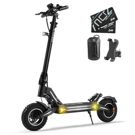 Honeywhale G3 Pro Patinete Elétrico Adulto, 1640w-60km/h-56km-18ah, Scooter-eletrica-velocidade-juvenil-dobrável-autonomia-de-capacidade-carge, Suspensão Dupla Dianteira E Traseira, Honey Whale Preto