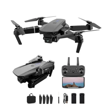 Drone Mini Pro Câmera 4k Com Gps 2 Baterias Completo Com Assistente De Pouso E Sensores De Obstáculos + Maleta De Transporte Drone Preto