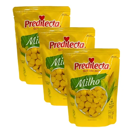 Milho Verde Em Conserva Sache 170g Predilecta - Kit Com 3 Un