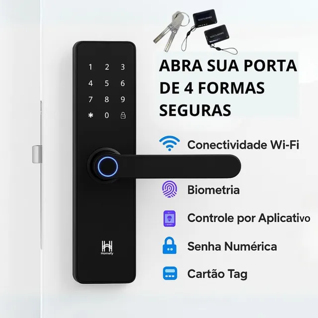 Fechadura Eletrônica Inteligente Digital Com Biometria Senha