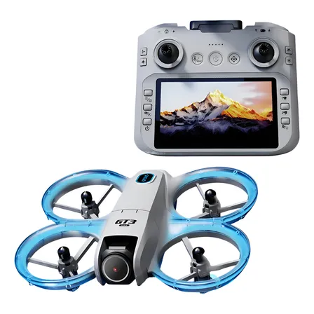 Drone Gt3 Max Com Led Gps 8k Hd Câmera Evita Obstáculos Cinza