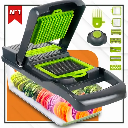 Mandolin Julienne Ralador De Legumes Inox Fatiador Cortador 13 Em 1 Multifuncional Verduras Picador Marca Homeroarte