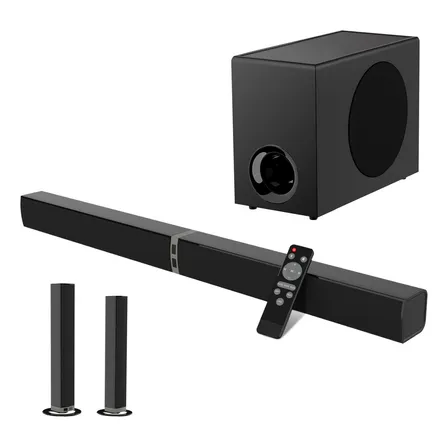 Barra De Som Mzeibo Ky2020e 2.1 Com Subwoofer 120w Bluetooth Preto 127/220v