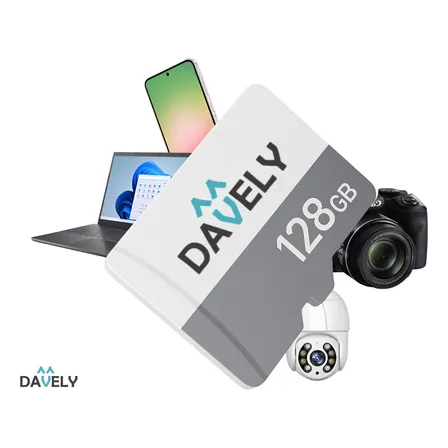 Cartão De Memória 128gb Para Camera Wi-fi Drones Câmeras - compatível com intelbras, camera ip, insta 360, canon, samsung - Micro Sd Classe 10 Ultra 100mb/s Cartão Sd - Marca Davely
