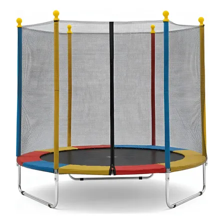 Pula Pula Grande Cama Elástica Infantil Trampolim Eloria 1,8 Lona De Salto Preto Proteção De Molas Colorida