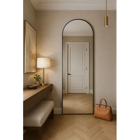 Espelho 170x70 Decorativo Grande Corpo Inteiro Com Moldura Preto