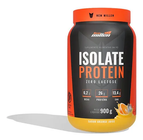 Whey Isolate Protein Pote 900g Proteína Isolada New Millen Sabor Orange Juice