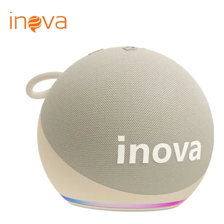 Inova Mini Caixa Caixinha De Som Bluetooth Portátil, Potente Tws Com Rádio Fm E Luzes Rgb, Ipx6 À Prova D'água, Longa Duração Caixa De Som Bluetooth Cor Amarelo 5v