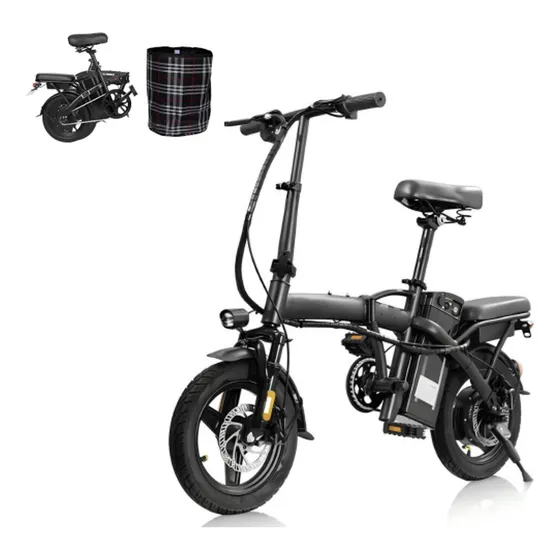 Bicicleta Elétrica Dobrável Zurbe W8 400W 25km/h Bateria Lithium 48V