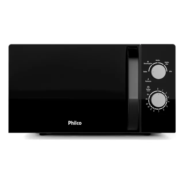 Micro­ondas Philco 20l Preto Mecânico Limpa Fácil PMO23M