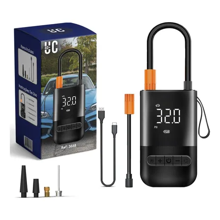 Compressor De Ar Portátil Digital UC40+ Para Carro Moto Bike USB-C 150psi