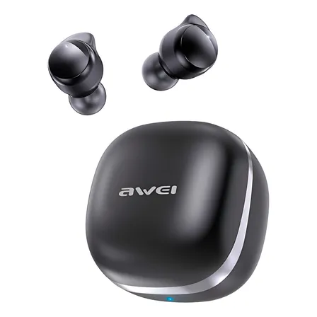 Fone Bluetooth Sem Fio Awei T78 TWS Sem Fio Intra Auricular Esportivo IPX4 Resistência à água