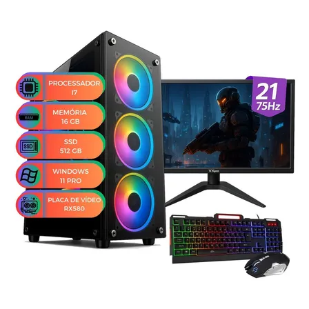 Pc Gamer Up Starter Maxv.2 Completo I7 16gb Ssd512 21 Rx580