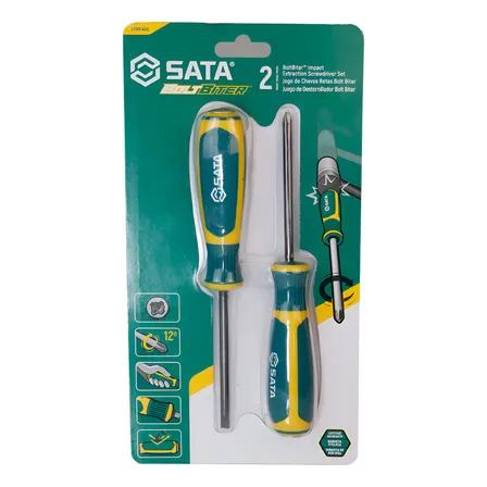 Jg Chave Fenda/phillips Impacto Giro 12° 2 Peças 09140g Sata