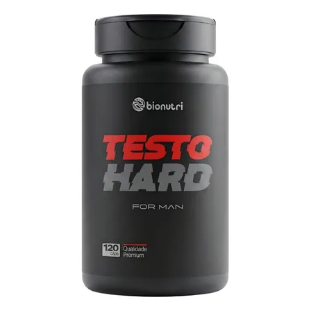 Testo Hard For Man Pre Treino Energia 120 Cápsulas Suplemento Alimentar Bionutri Sem Sabor