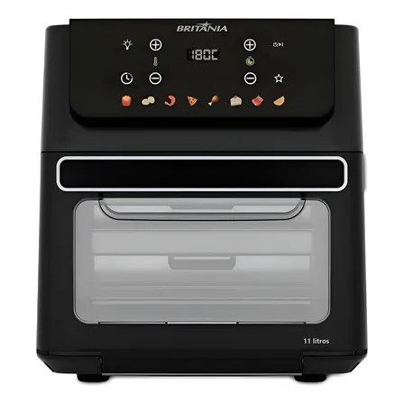 Fritadeira Air Fryer Oven Britânia 11 Litros 8 Funções 1800w Baf11a Preto 220v