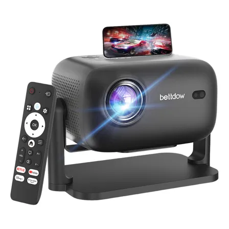Projetor Bettdow Ac1060 Lcd Full Hd 4k Uhd Bluetooth Wi-fi Netflix Preto 127/220v