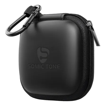 Case Bolsa Estojo Porta Fone De Ouvido E Cabos Somic Tone Preto