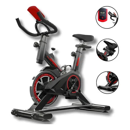 Bicicleta Ergométrica Spinning Para Cardio Fitness Premium Vermelho
