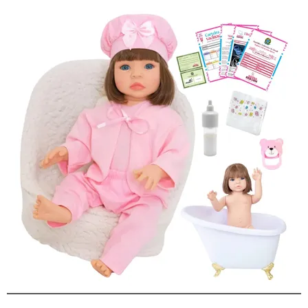 Bebe Reborn Boneca Realista Com Olhos Fechados Molde Menina
